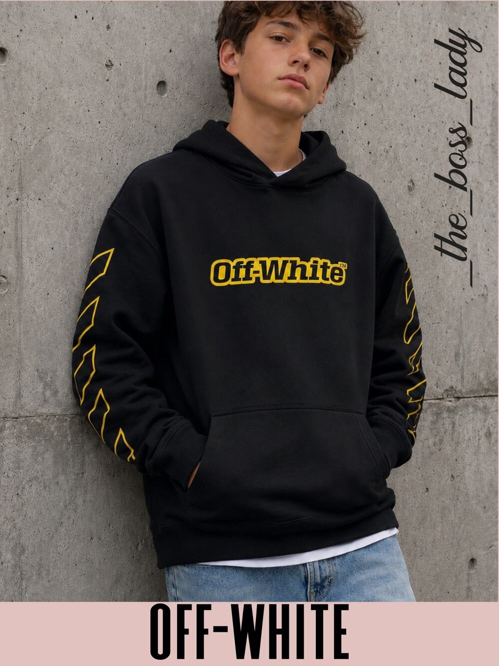 Off-White sweatshirt hoodie pullover casual cozy 100% cotton Kids 14